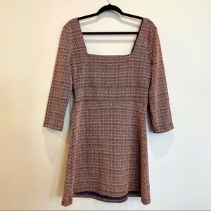 Free People plaid knit mini dress